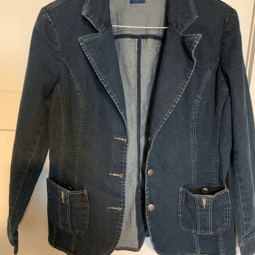 Ladies Jockey size L jean jacket never worn!